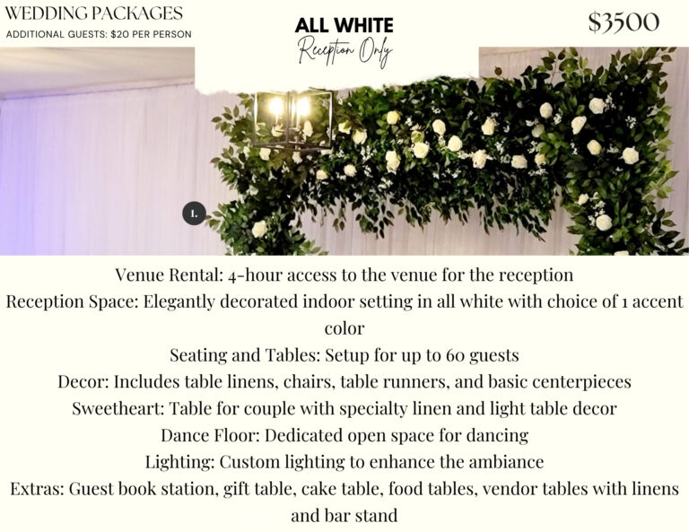 $3500 Reception Only