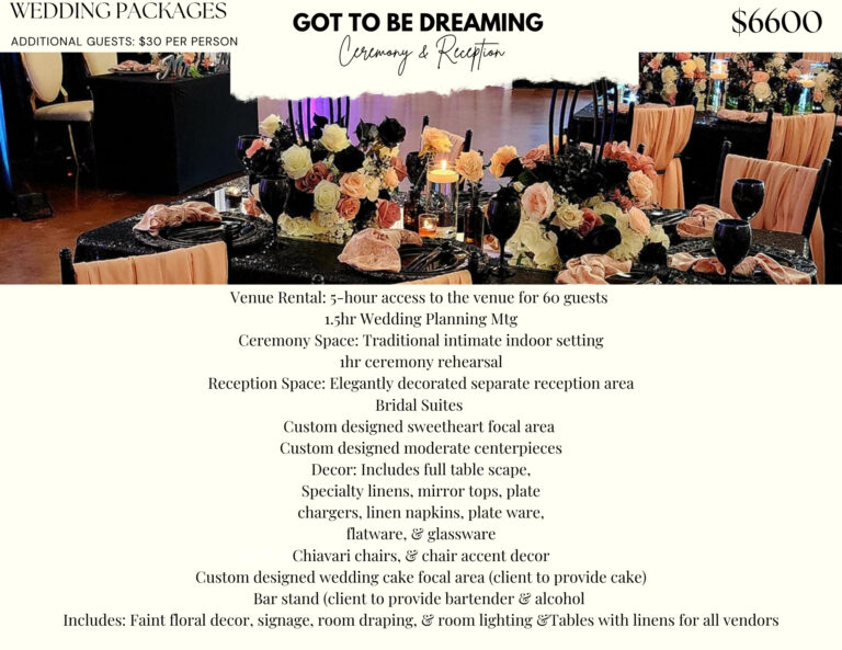 $6600 Ceremony & Reception